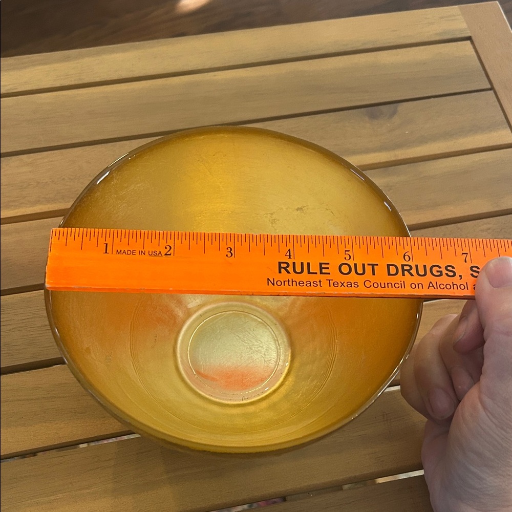Anthropologie Gold Decorative Glass Bowl. Reign nut bowl-out of stock online - Picture 3 of 5